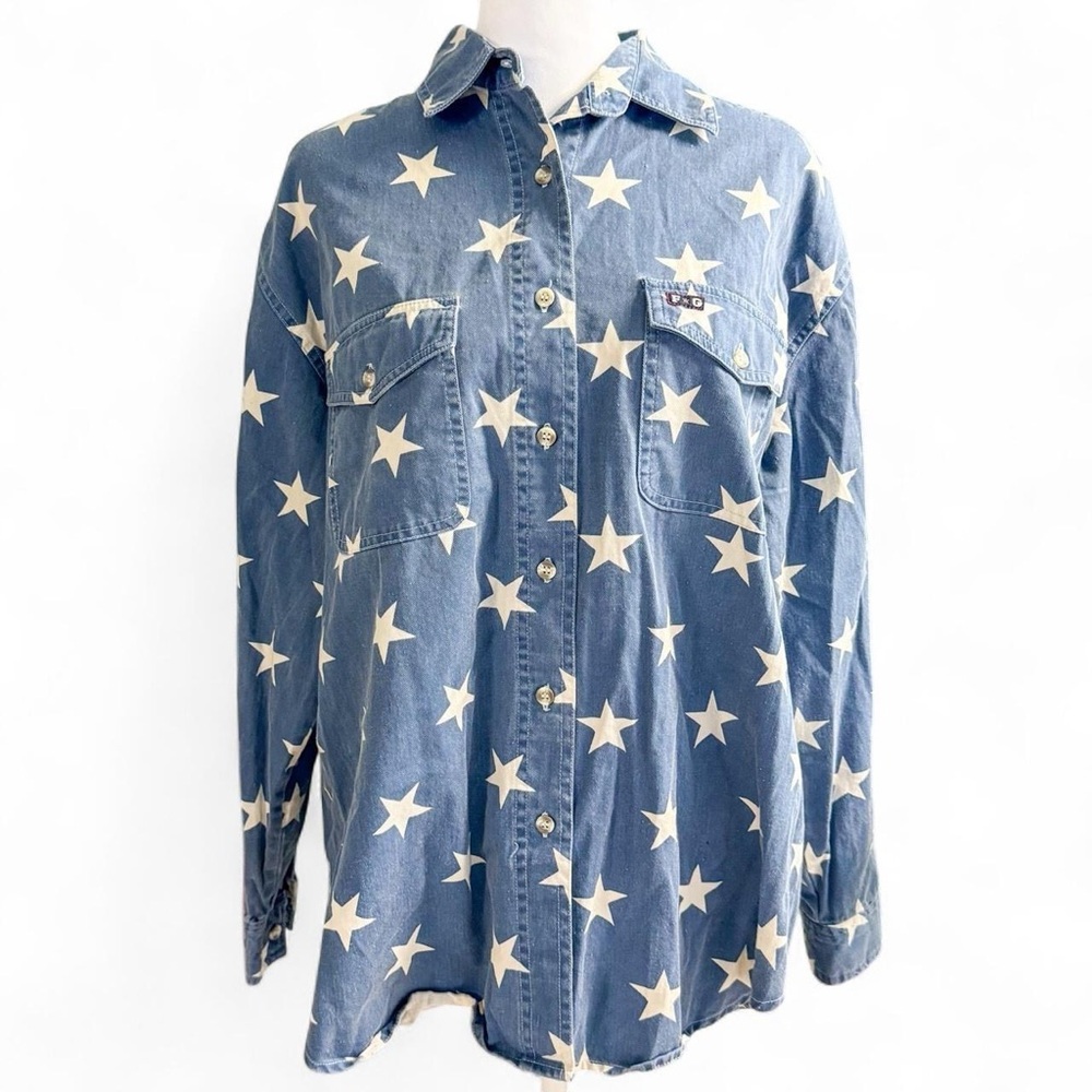 Star Patterned Denim Shirt